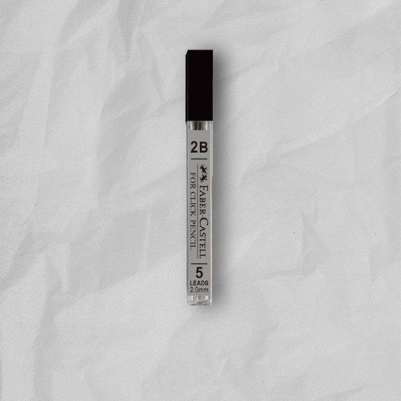 Faber-Castell 2.0MM 2B自動鉛筆芯-5入 (原廠正貨) - 其他 - 其他材質 黑色