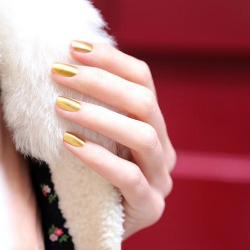 Gold sand 流沙金 | 法國 manucurist 巴黎玫瑰植萃指甲油 - 指甲油/指甲貼 - 環保材質 金色