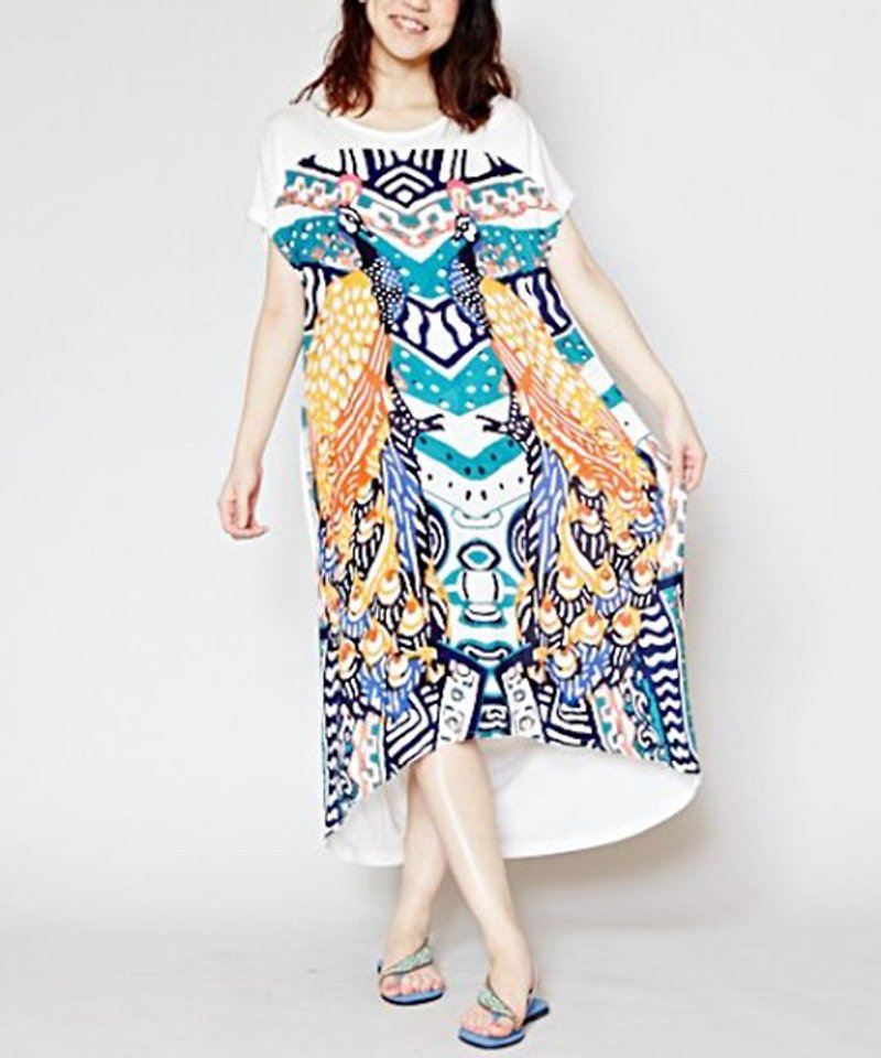 【預購中】☼孔雀洋裝☼(兩色) - 洋裝/連身裙 - 絲．絹 多色