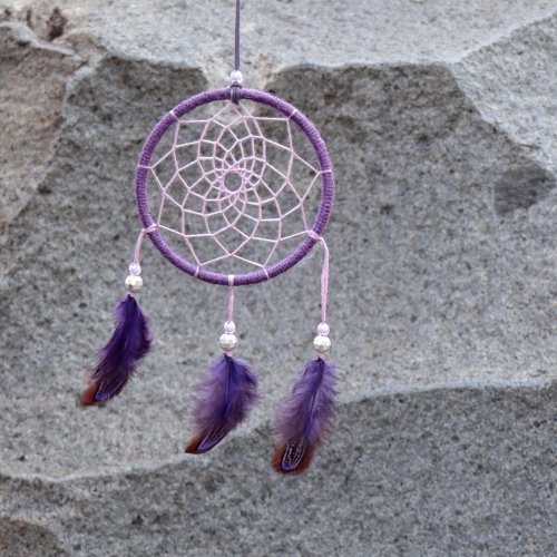 夢中夢 海洋傳說丨手工編織 禮物 捕夢網 Dreamcatcher-寶石紫