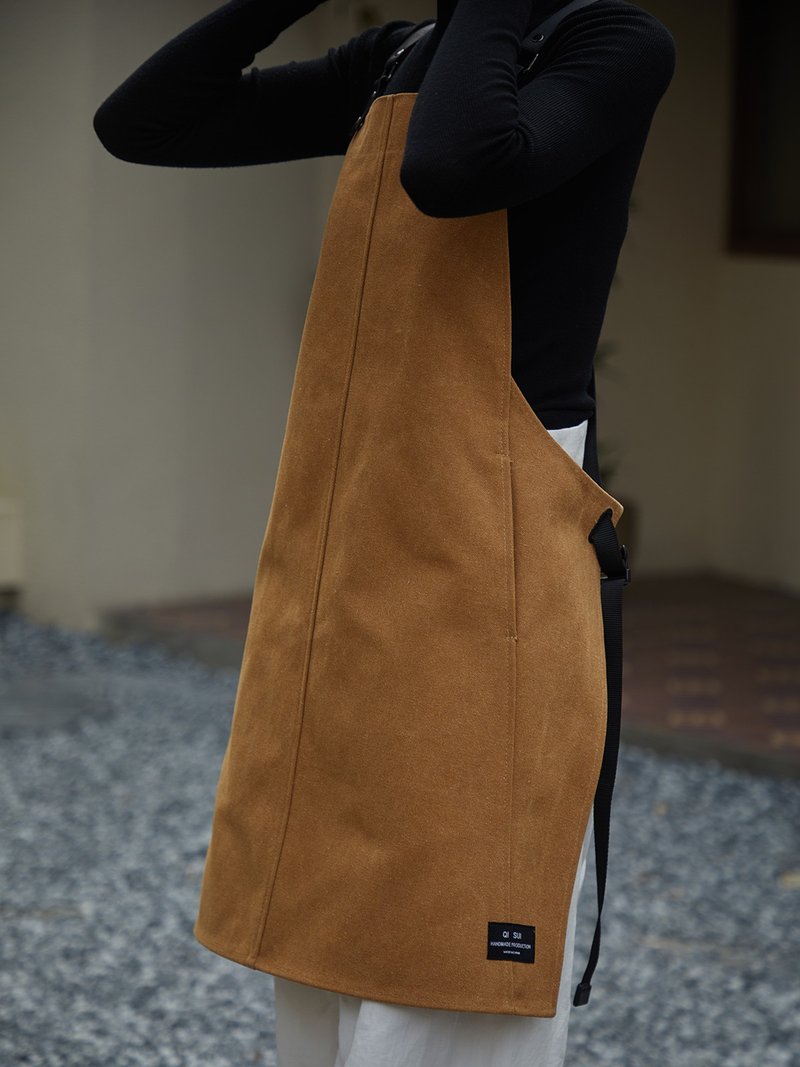 Virgo Studio 多色咖啡師烘焙店廚房花園藝工作高端雙肩帆布圍裙 - 圍裙 - 其他材質 