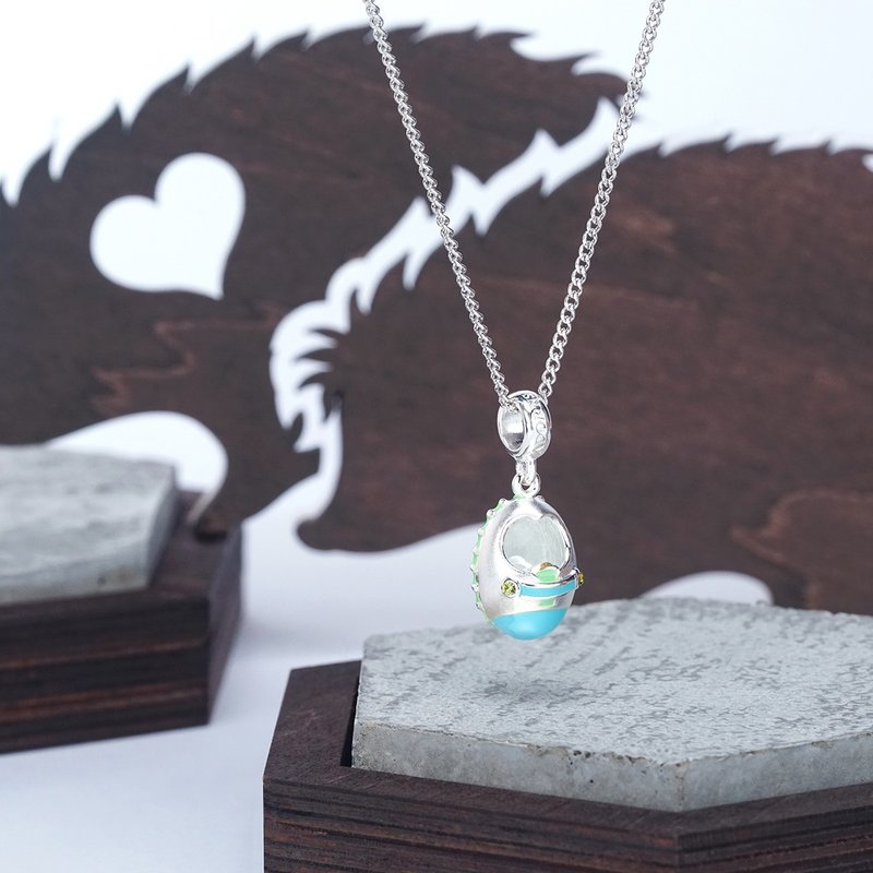lian crystal rhinestone x Adorns 925純銀吊咀系列 - 籃色BB鞋 - 吊飾/掛飾 - 純銀 藍色
