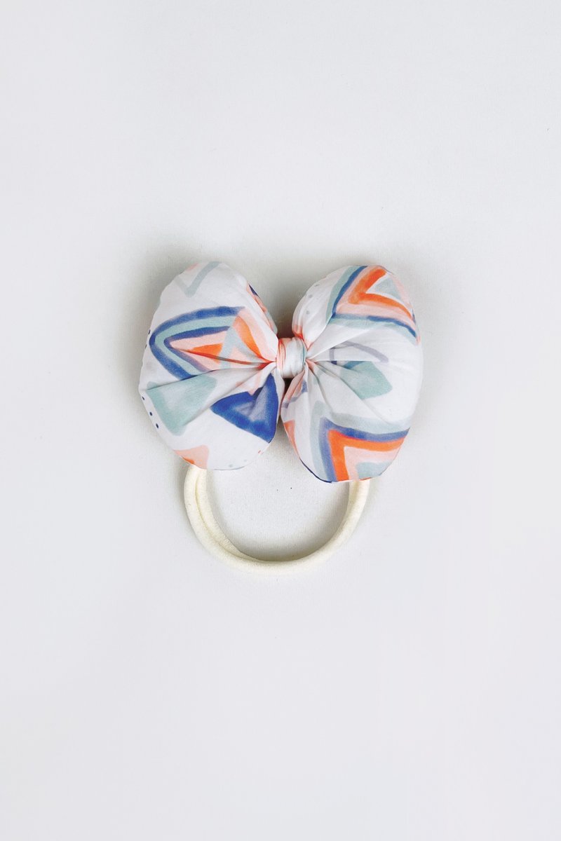 Three-dimensional bow baby headband-Rainbow Mountain - หมวกเด็ก - ผ้าฝ้าย/ผ้าลินิน 