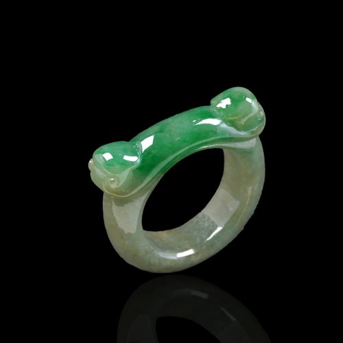 瓔珞珠寶盒 E.L.Jewelry Box 飄陽綠翡翠如意玉戒 | 國際17圍 | 天然緬甸玉A貨翡翠 | 送禮