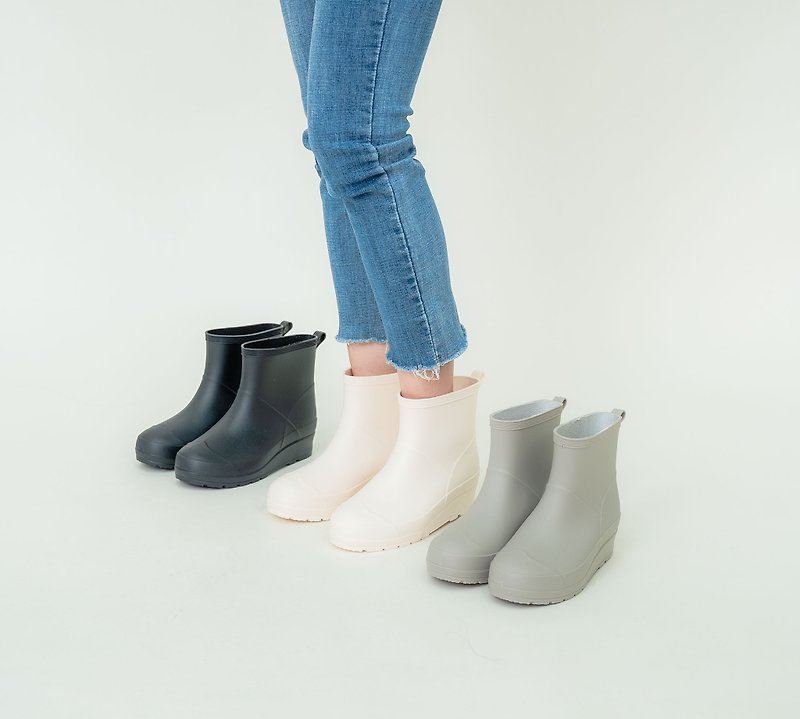 雨靴 MIT晴雨二穿 簡約防水雨靴 (含加大碼) T80035 - 女款短靴 - 其他材質 