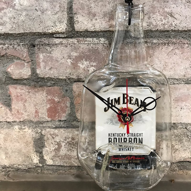 JIM BEAM jinbin whiskey blessing bottle wall clock - นาฬิกา - แก้ว 