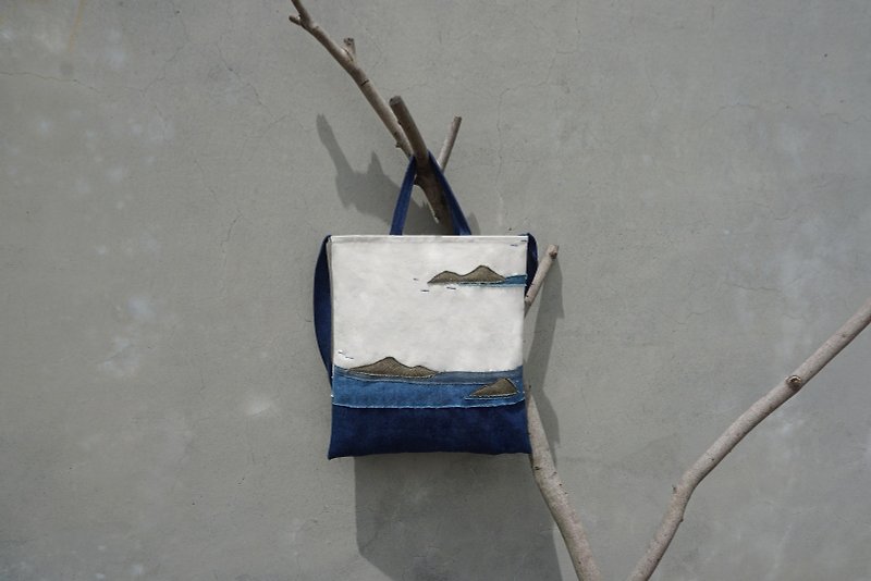 The Imaginary Sea-Portable Shoulder Bag - Messenger Bags & Sling Bags - Cotton & Hemp White
