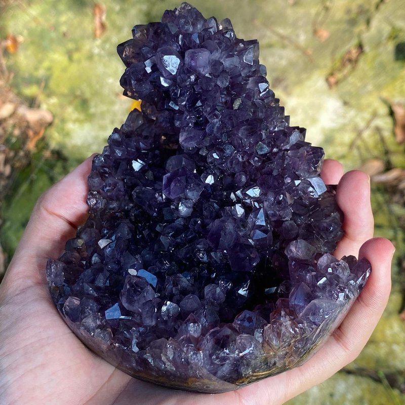【Lost and find】烏拉圭 帝王 紫水晶 花 - 擺飾/家飾品 - 寶石 紫色