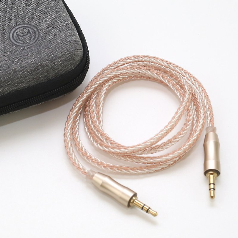 Fever 3.5mm male to male plated sterling silver aux recording cable [Kawaki] Brand new in stock [W251] - Phone Accessories - Other Metals 