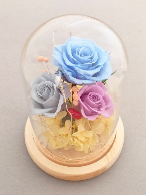 花想容花藝手作設計坊 星光永生玫瑰玻璃罩 情人節 生日禮 開幕花禮
