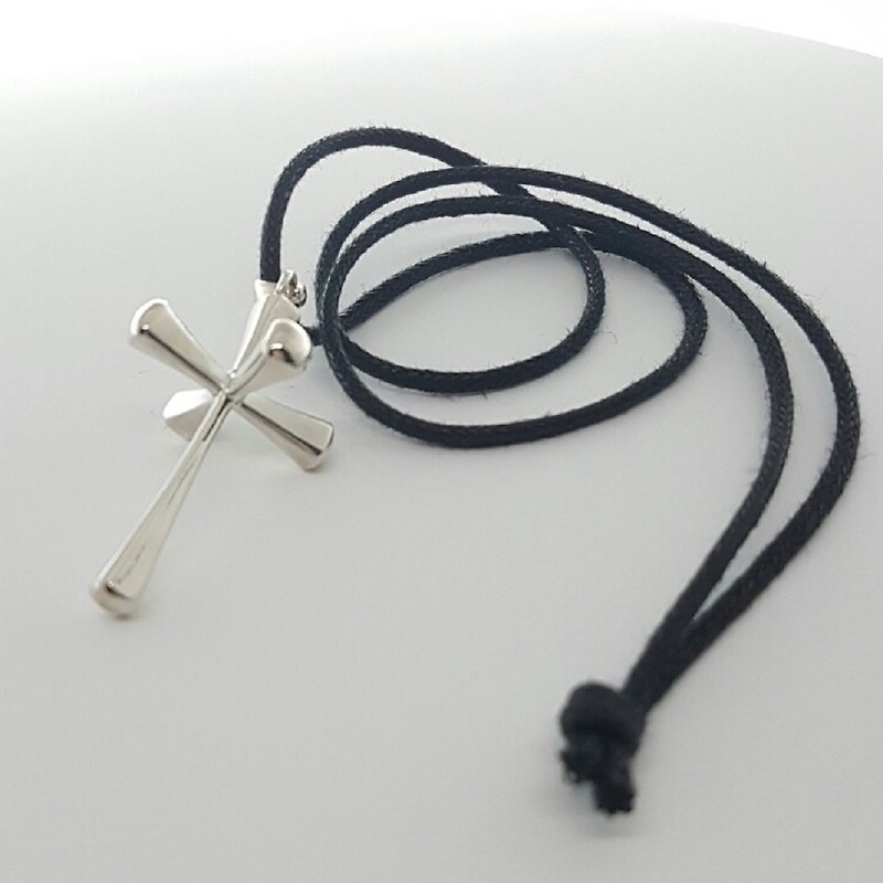 3D Cross Necklace 930 Sterling Silver Silver - Necklaces - Other Metals Silver