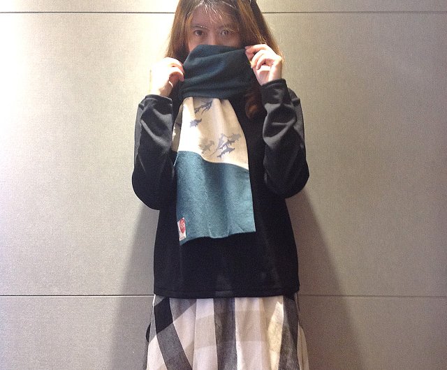 Design No.RS176 - 【サメ x エイ】ハンドメイドマフラー