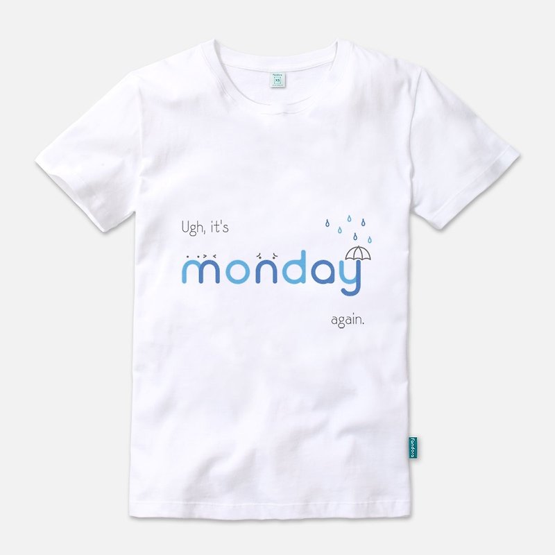 Blue Monday - Neutral Short Sleeve T-shirt - Unisex Hoodies & T-Shirts - Cotton & Hemp White
