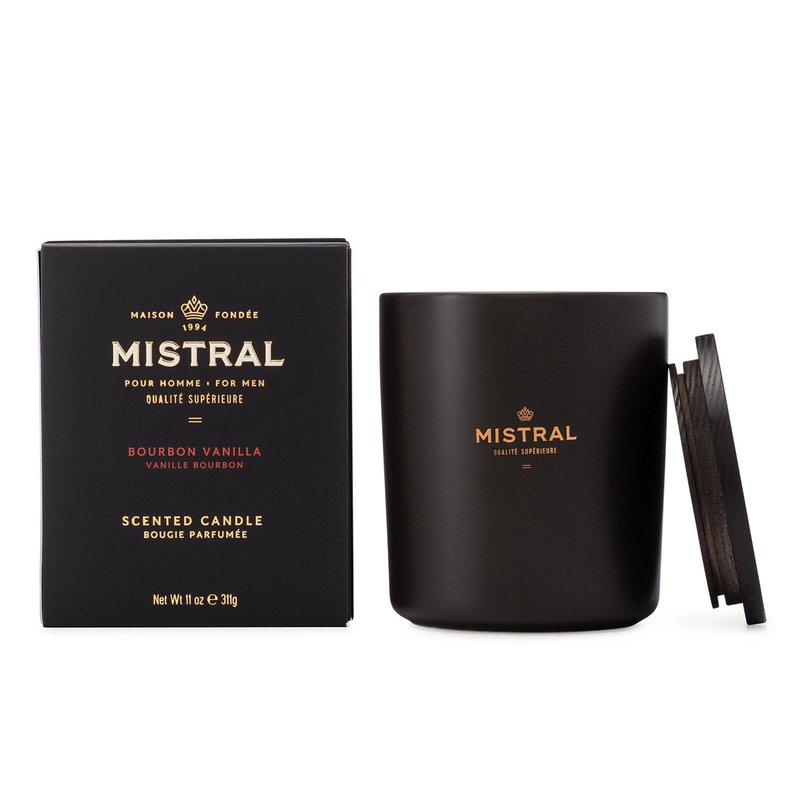 Mistral-Bourbon Whiskey Scented Candle / Home Interior Fragrance / Non-toxic Essential Oil Candle - Candles & Candle Holders - Other Materials 