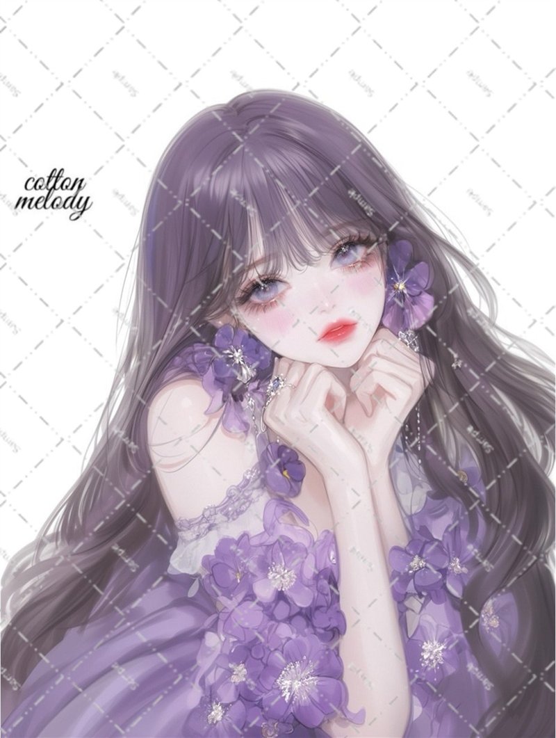 original sticker no.6117 人物ステッカー オリジナルステッカー 人物ステッカー 女の子ステッカー オリジナル人物ステッカー - 貼紙 - 紙 