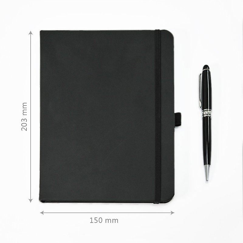 Leather Pocket Metal Pen Free Brand Name Customized Unique Gift Gift - Notebooks & Journals - Faux Leather Black