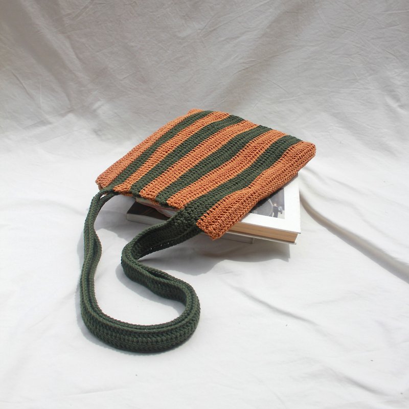 LANA ,Shoulder Bag ,Striped ,Crochet Bag - Messenger Bags & Sling Bags - Other Materials Multicolor