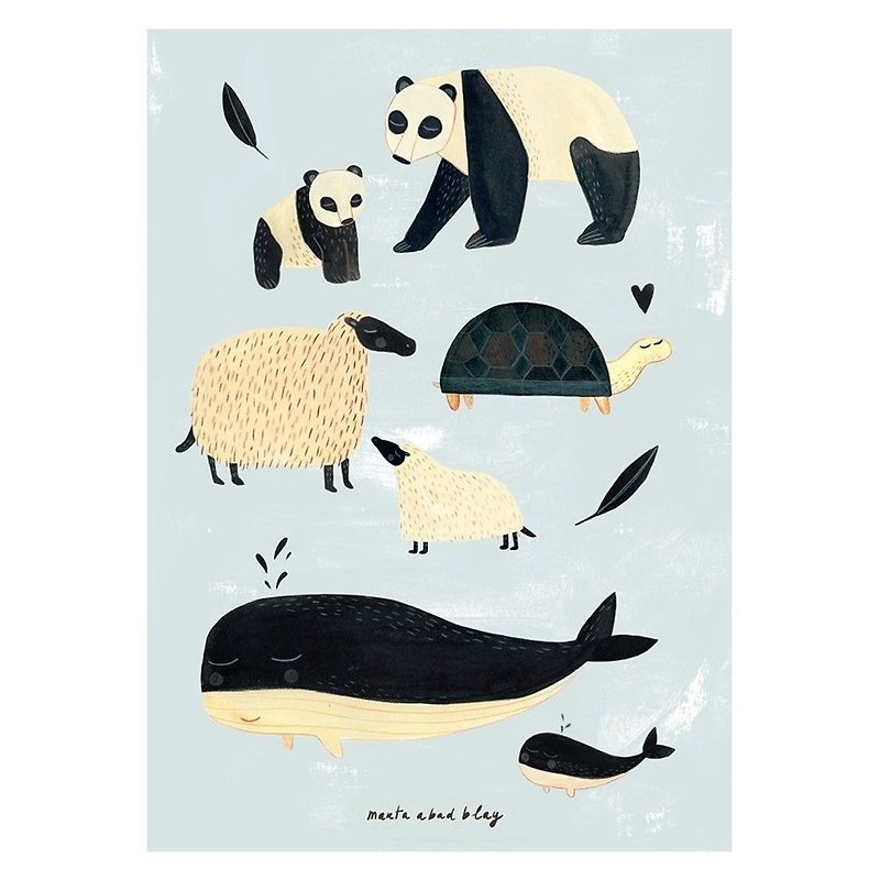 Dutch Petit Monkey black and white animal collection poster (50 x 70 cm) - Cards & Postcards - Paper 
