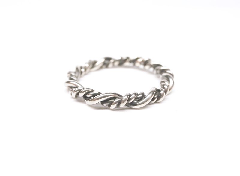 "Ermao Silver" Silver Ring] [special twist (tail ring paragraph) - แหวนทั่วไป - โลหะ 