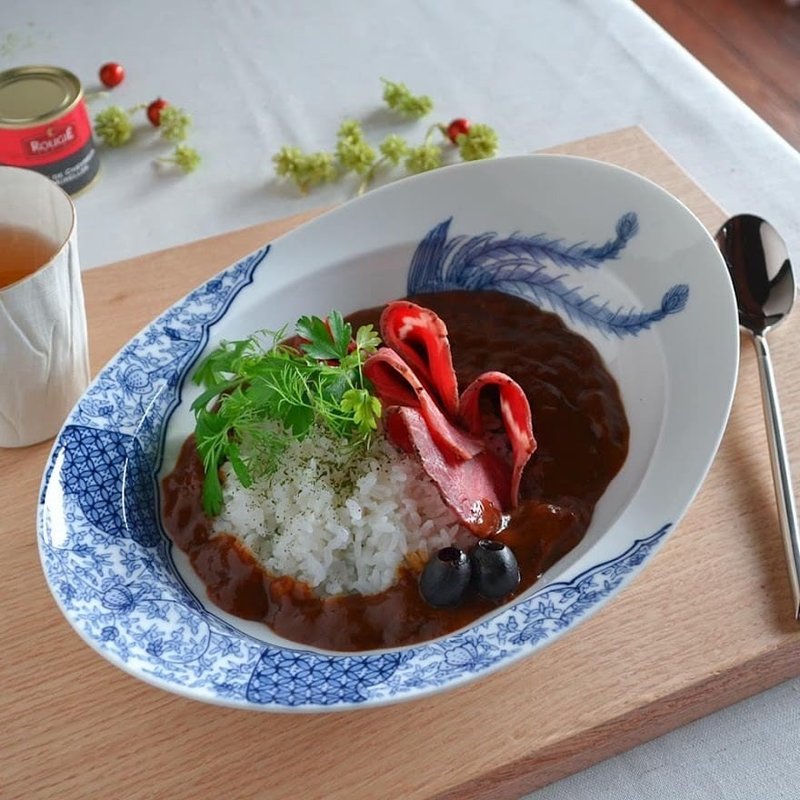 みかわちカレー皿　鳳凰 - 碗 - 陶 