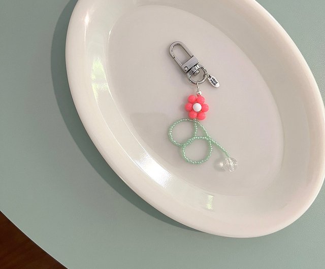 フラワービーズ キーリング 3色展開 - ショップ polyclover