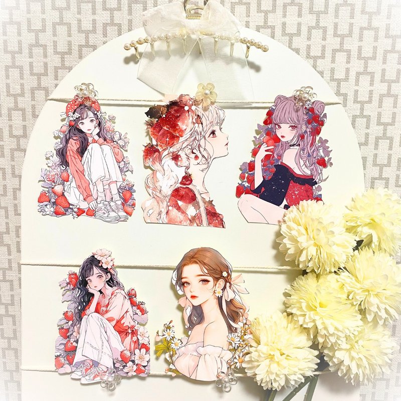 【3月新作】 strawberry girls pack - 貼紙 - 紙 