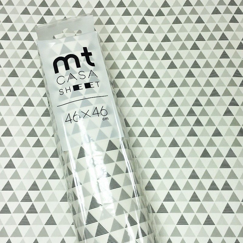 KAMOI mt CASA SHEET Decorative wall sticker (L) [Triangle collage (MT03WS4601)] - ตกแต่งผนัง - กระดาษ สีเทา