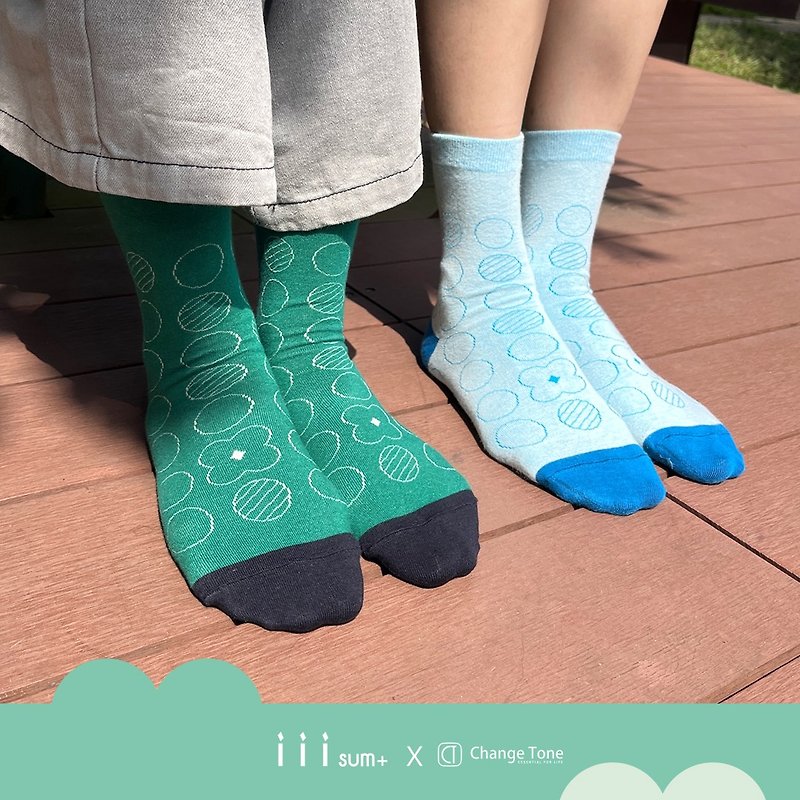 Exclusive sale of biscuit box socks iii sum+ X CT co-branded design - Socks - Cotton & Hemp 