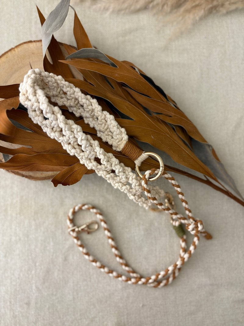 織結手機揹帶/macrame phone strap - 手機掛繩/背帶 - 棉．麻 