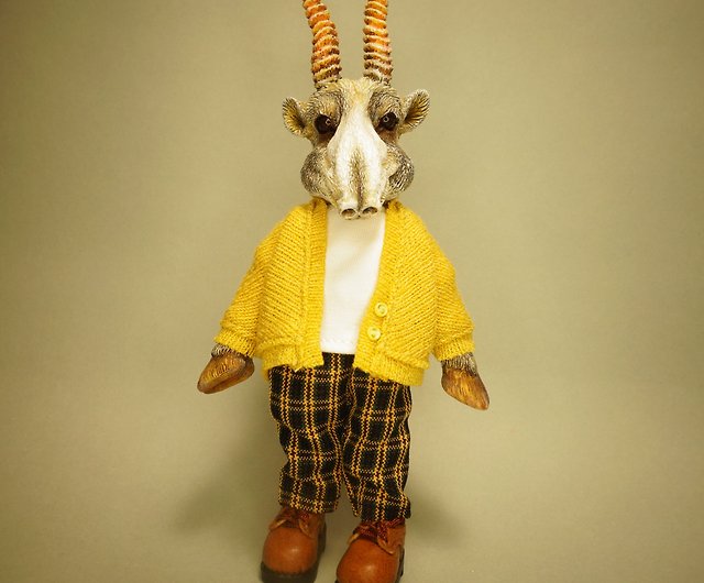 High-nosed antelope】Animal toy movable joint doll - Shop sculptimal Stuffed  Dolls & Figurines - Pinkoi