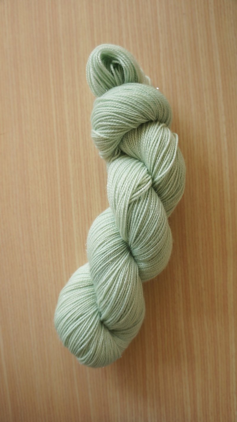 Hand-dyed lines. Sparkling mint - Knitting, Embroidery, Felted Wool & Sewing - Wool 