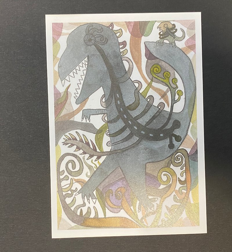 Illustration Postcard - Little Dinosaur - Cards & Postcards - Paper Gray