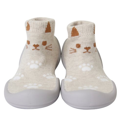 Babytone 韓國Komuello襪子學步鞋- Brown Jelly Cat