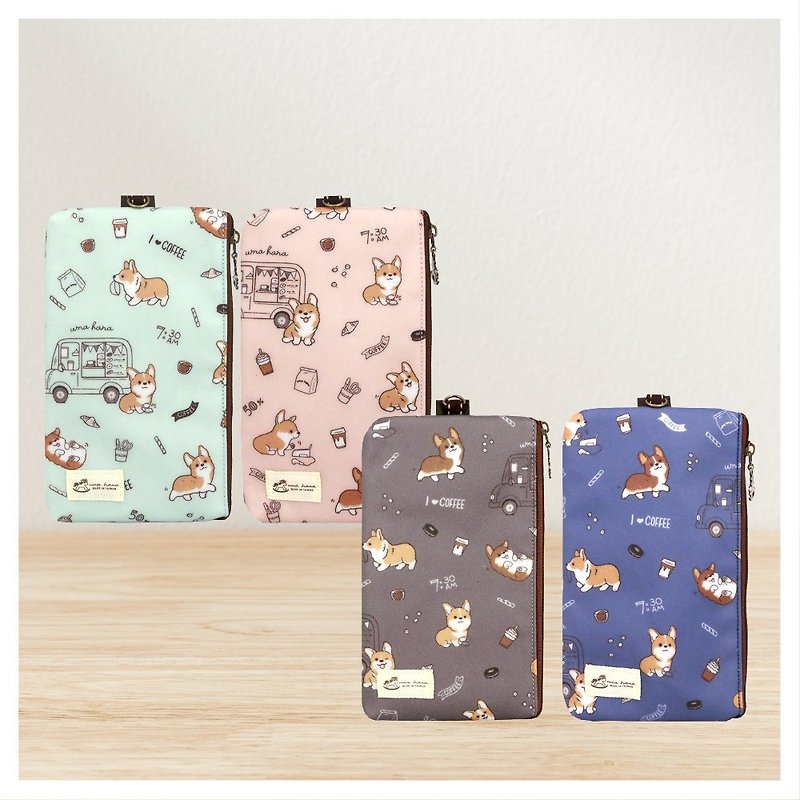 【Morning Corky-6.5-inch large sliding mobile phone case】6.5-inch sliding mobile phone waterproof mobile phone case made in Taiwan - กระเป๋าใส่เหรียญ - วัสดุกันนำ้ 