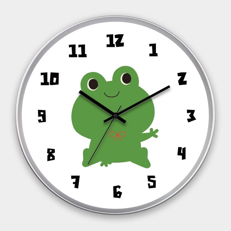 青蛙 台灣製30CM辦公居家時尚極簡靜音掃描掛鐘PU014 - 時鐘/鬧鐘 - 塑膠 綠色