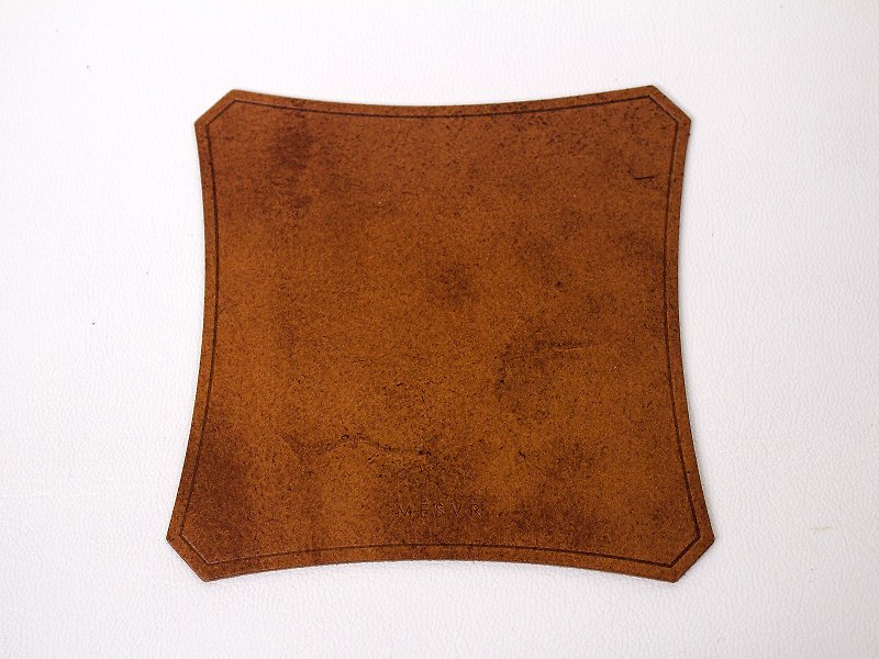 BEEF │ Leather Coaster Square - Coasters - Genuine Leather Brown