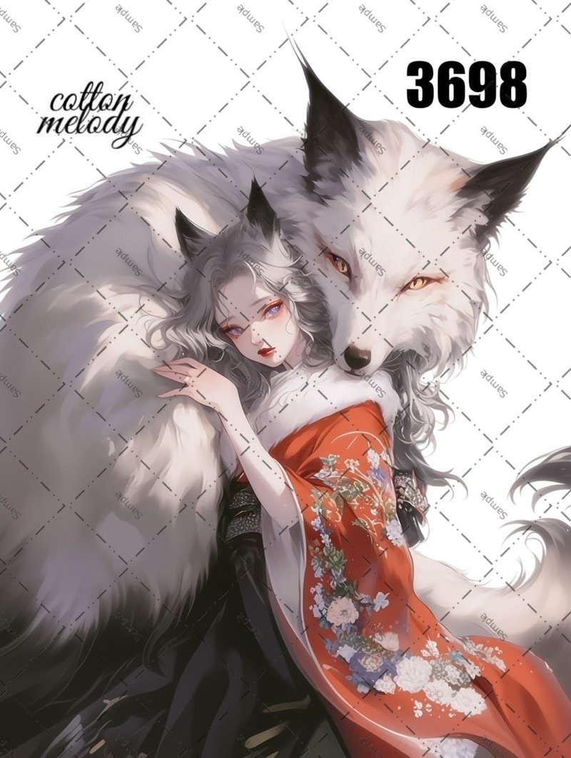 original sticker no.3698 人物ステッカー オリジナルステッカー オリジナル人物ステッカー 装飾ステッカー cotton melody - 貼紙 - 紙 