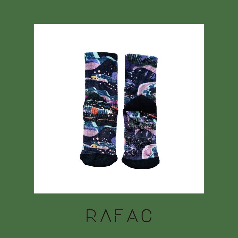 Trendy Crew Sport Print Sustainable Socks - Socks - Eco-Friendly Materials Blue