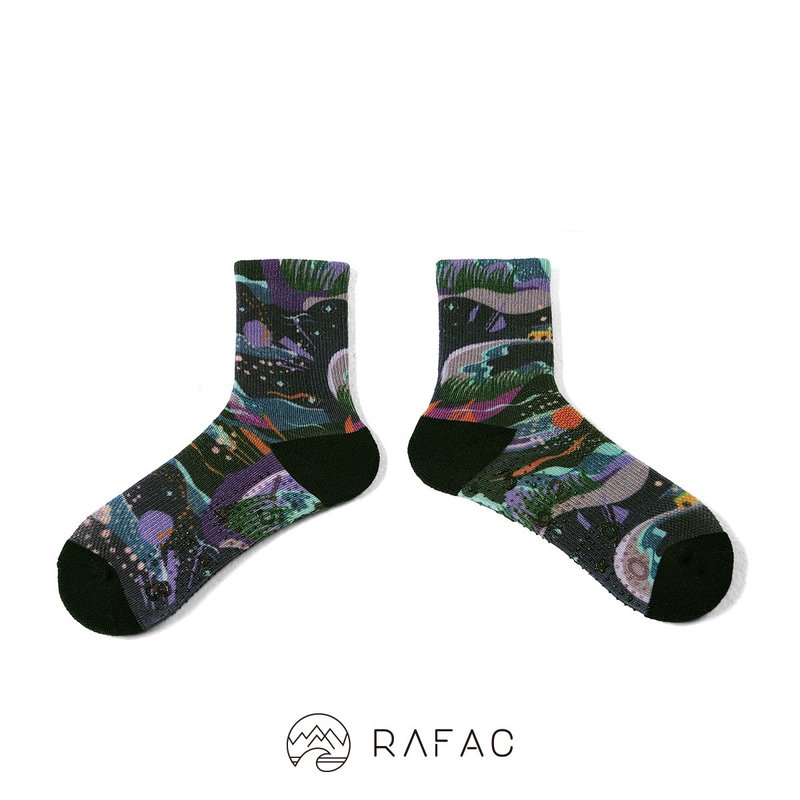 快速出貨# RAFAC時髦運動中筒童襪_處處聯名 突然去冒險 - 襪子 - 環保材質 藍色