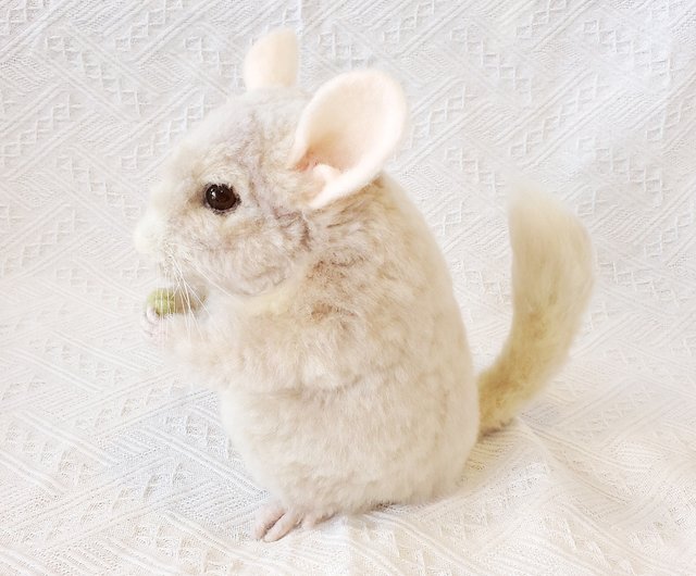 YOU。羊毛フェルトオーダー20センチサイズ♡ オーダーメイド羊毛フェルト】リアルチンチラ 約20cm - ショップ