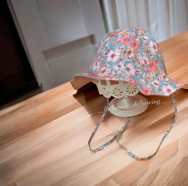 Petal hat lotus leaf hat sun hat British fabric liberty cotton out-of-print color handmade - Baby Hats & Headbands - Cotton & Hemp 