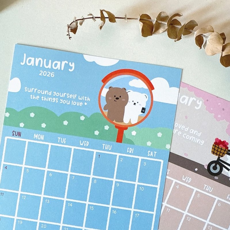 _smallthings 2026 Monthly Calendar  月曆 手帳 行事曆 - 日曆/月曆/年曆 - 紙 多色