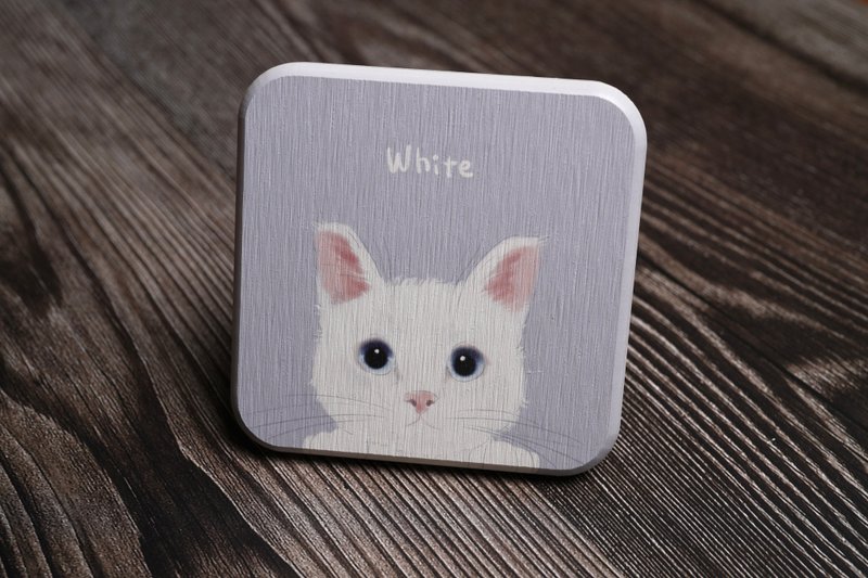 Take a peek at your collection of coasters. White cat diatomaceous earth coaster - Coasters - Other Materials 