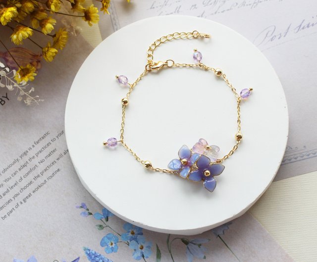 Hydrangea Bracelet] Hydrangea Bracelet Blue Purple Light Blue