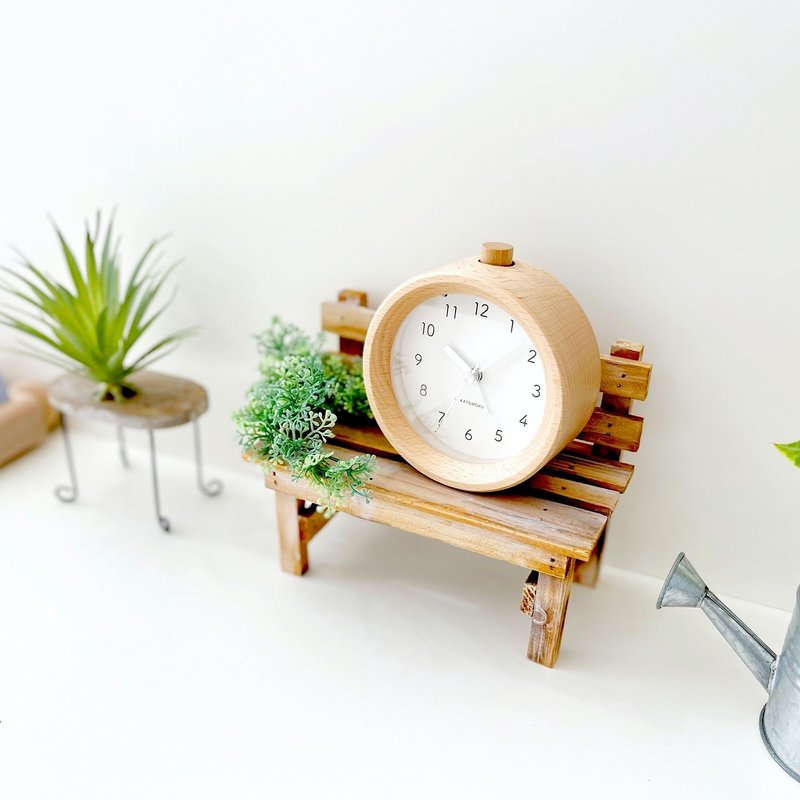 KATOMOKU alarm clock 6  beech (km-89N) made in japan - Clocks - Wood 