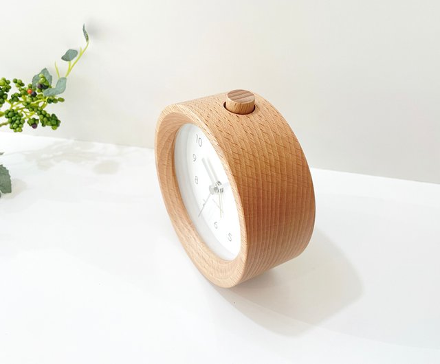 KATOMOKU alarm clock 6 ナチュラル km-89N 連続秒針 目覚まし時計