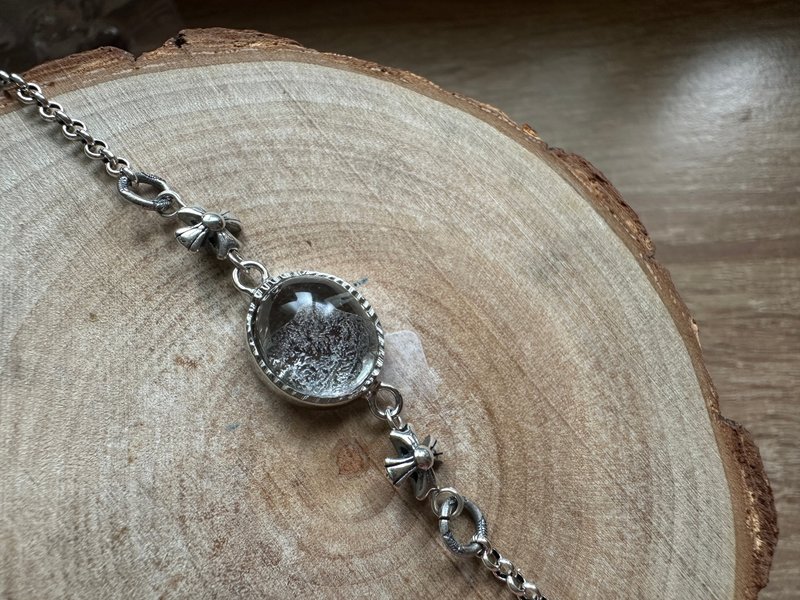 Silver iron ore handmade Silver bracelet - สร้อยข้อมือ - คริสตัล 