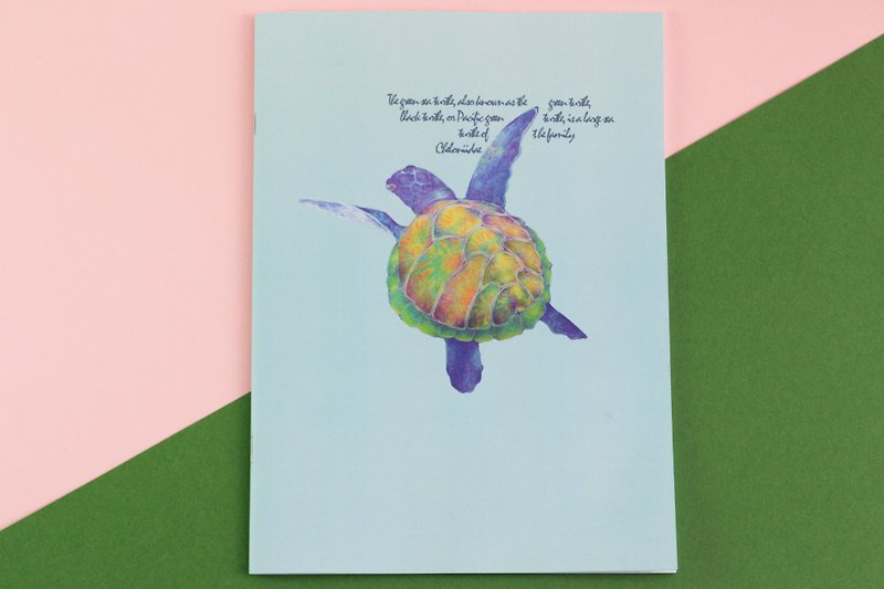 Green Turtle Notebook - สมุดบันทึก/สมุดปฏิทิน - กระดาษ สีเขียว
