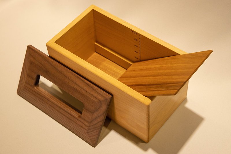 【木製】シャオアンスモーク無垢材ティッシュケース - ティッシュボックス - 木製 ブラウン