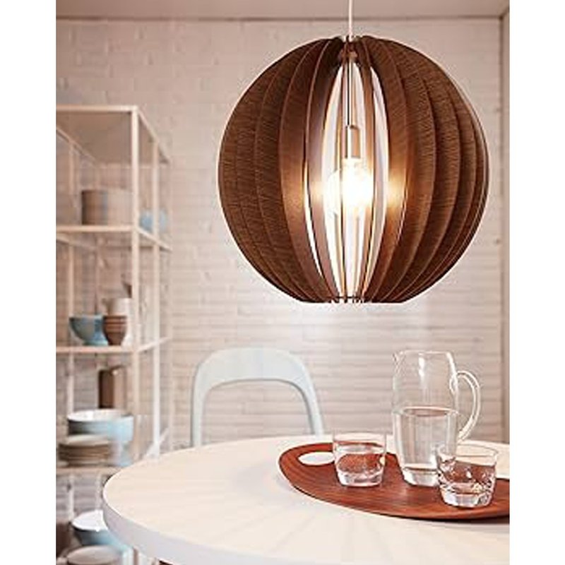 EGLO Austria Lighting | Polish Wood Chandelier | Table Lamp | Housewarming Gift | Limited Nuclear Wood Color - Lighting - Wood 